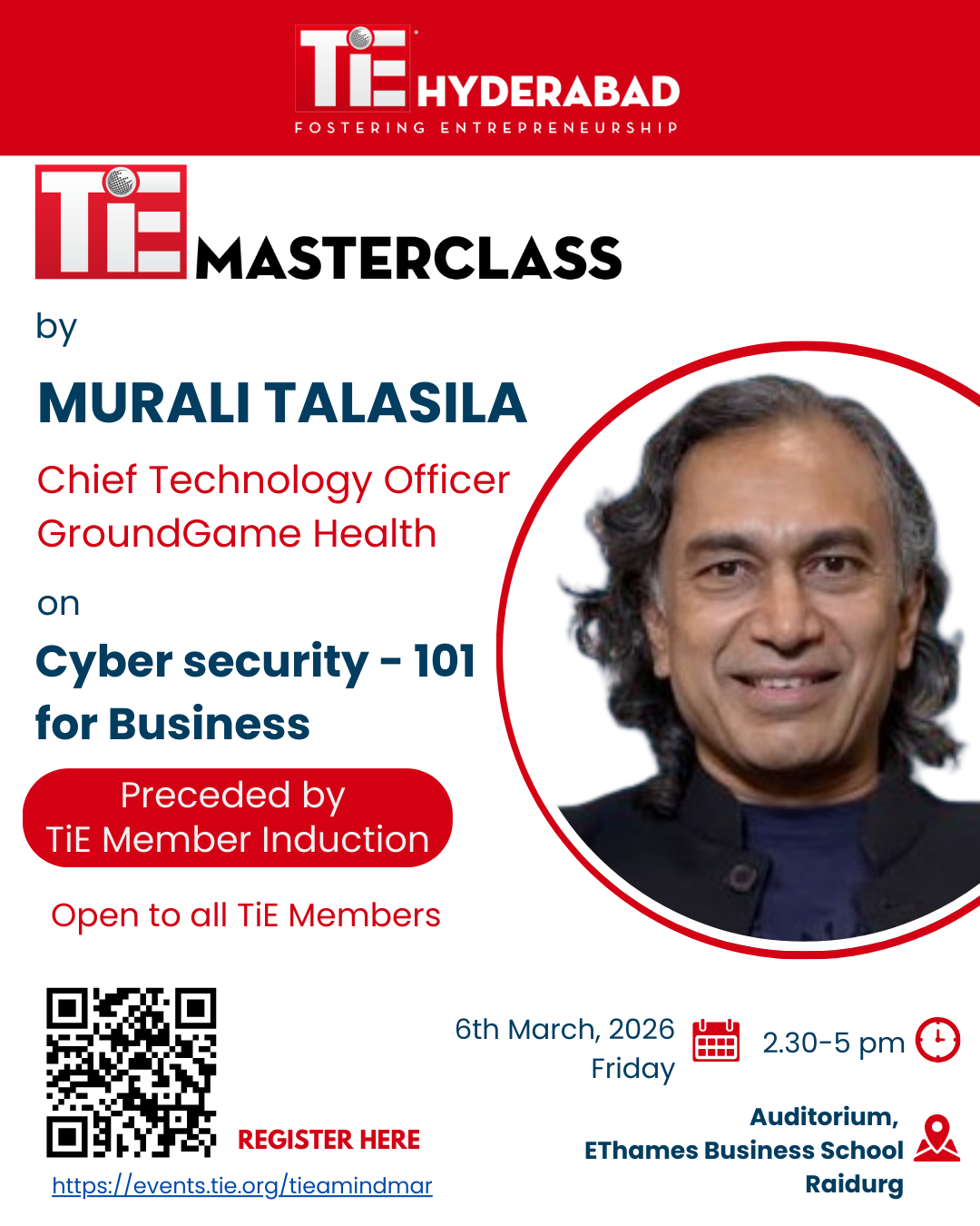TiE AM Induction & TiE Masterclass - March